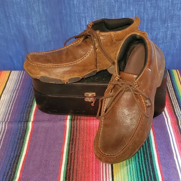 Justin Leather Driving Moccasins Woman s 9m